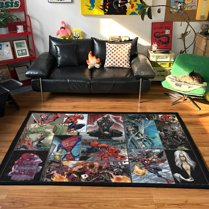 Spider Comic Rug – Cool Superhero Carpet for Bedroom or Fan Merch - Image 2