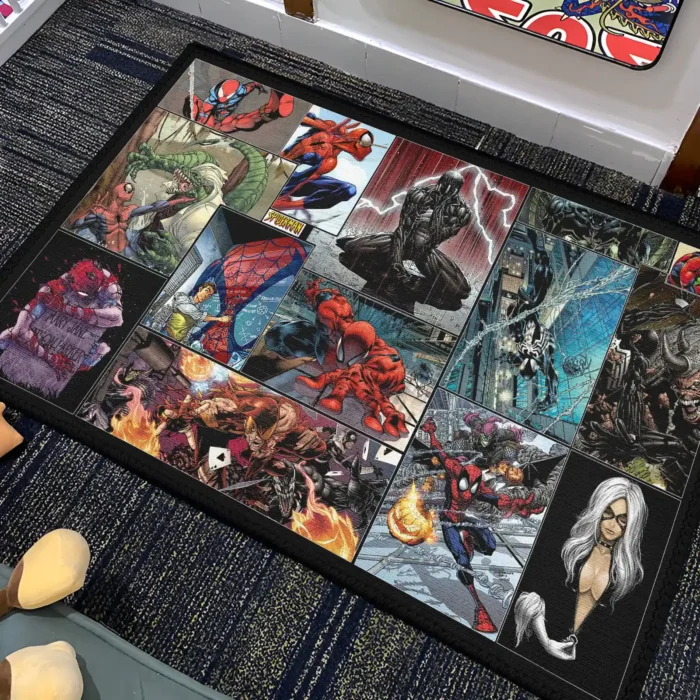 Spider Comic Rug – Cool Superhero Carpet for Bedroom or Fan Merch - Image 4