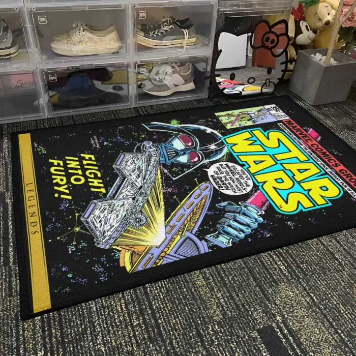 Darth Comic Cover Rug – Unique Sci-Fi Rug for Game Room or Otaku Decor - Image 2