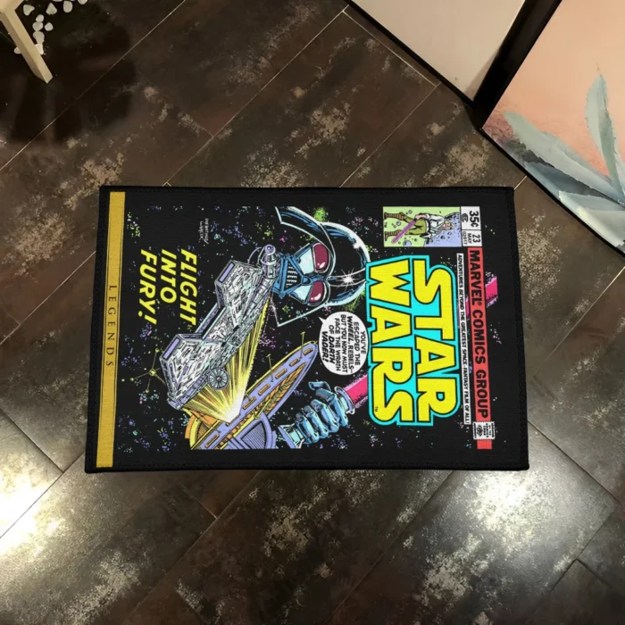 Darth Comic Cover Rug – Unique Sci-Fi Rug for Game Room or Otaku Decor - Image 3