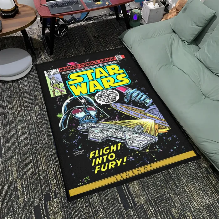 Darth Comic Cover Rug – Unique Sci-Fi Rug for Game Room or Otaku Decor - Image 4