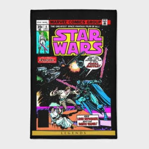 Step into the *Star Wars* universe with this epic comic cover rug. Ideal for gaming rooms or as a collector’s gift, it showcases an iconic scene from the *Star Wars* saga, adding a cool and dynamic touch to your decor.