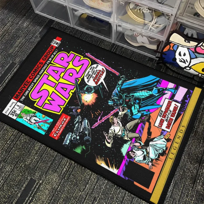 SW Comic Cover Rug – Epic Sci-Fi Rug for Gaming Room or Collector’s Gift - Image 4