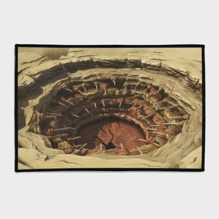 Embrace the desert planet of Tatooine with this *Sarlacc Pit* rug. Perfect for gaming rooms or sci-fi fan decor, it adds a unique and iconic *Star Wars* element to your space, perfect for fans of the franchise.