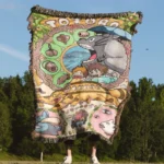 Totoro Woven Tapestry Throw Blanket – Collectible Wall Art, Room & Home Decor - Image 4