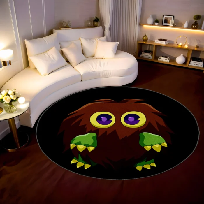 Kuriboh Round Rug – Fun Carpet for Boys Bedroom or Gaming Room Setup - Image 2