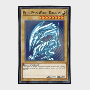 Bring the legendary *Blue Eyes White Dragon* into your space with this cool rug. Perfect for your game room or as a gift, it adds an iconic and powerful touch to your decor.
