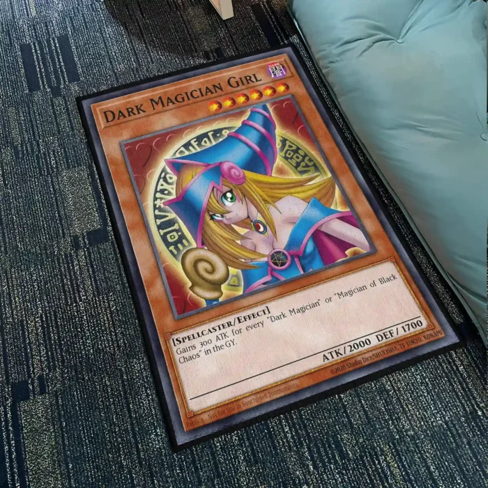 YGO Card Dark Magician Girl Rug – Cute Anime Rug, Cool Gift for Fans - Image 2