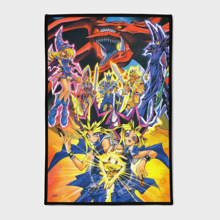 Bring the world of *Yu-Gi-Oh!* into your bedroom or gaming room with this unique YGO rug. It’s perfect for any fan, adding a bold and iconic touch to your space.