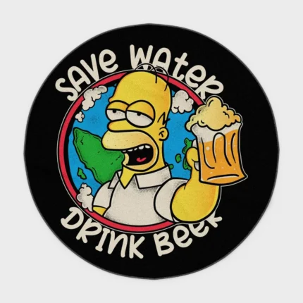 Bring some classic cartoon charm into your game room with this Homer round rug. Ideal for fans of *The Simpsons*, it adds a fun, nostalgic vibe to any space while being a great addition to a retro-themed room.