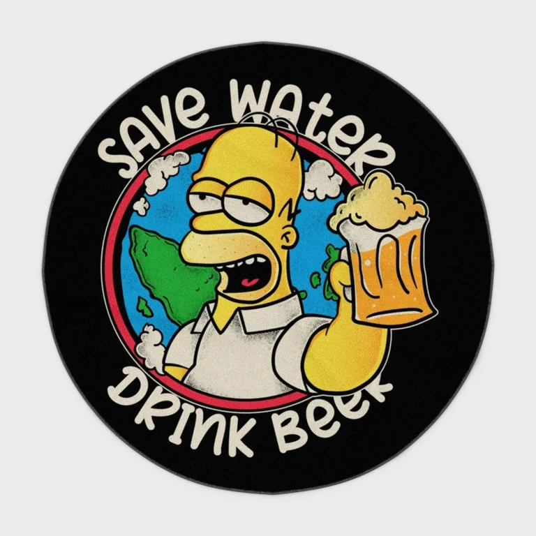Bring some classic cartoon charm into your game room with this Homer round rug. Ideal for fans of *The Simpsons*, it adds a fun, nostalgic vibe to any space while being a great addition to a retro-themed room.