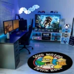 Homer Round Rug – Classic Cartoon Decor for Game Room or Fans - Image 3