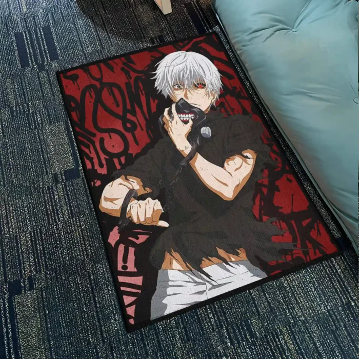 Ken Kaneki Rug – Cool Carpet, Gift for Boys Gaming Rooms - Image 2
