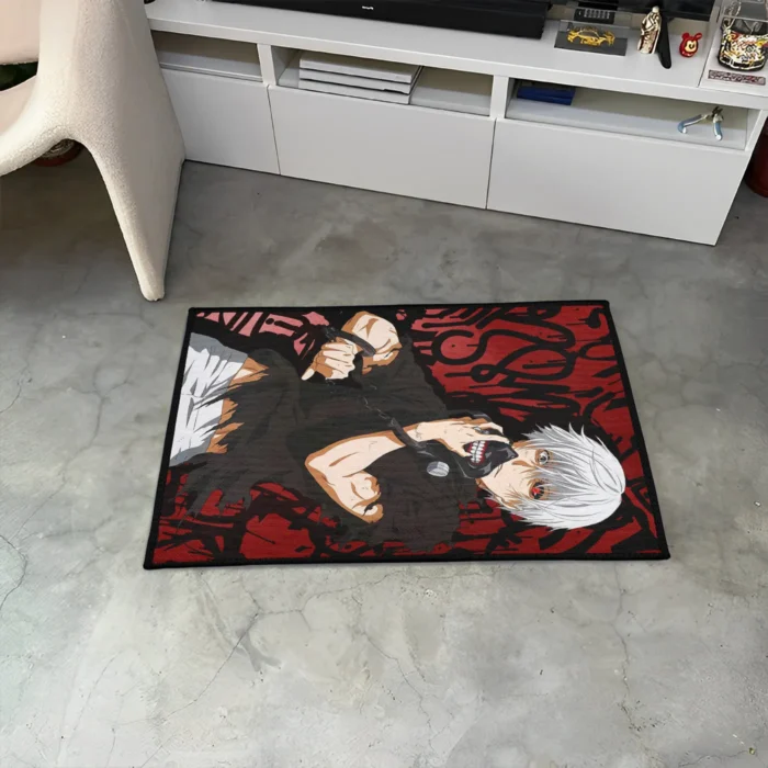 Ken Kaneki Rug – Cool Carpet, Gift for Boys Gaming Rooms - Image 3