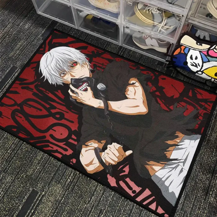 Ken Kaneki Rug – Cool Carpet, Gift for Boys Gaming Rooms - Image 4