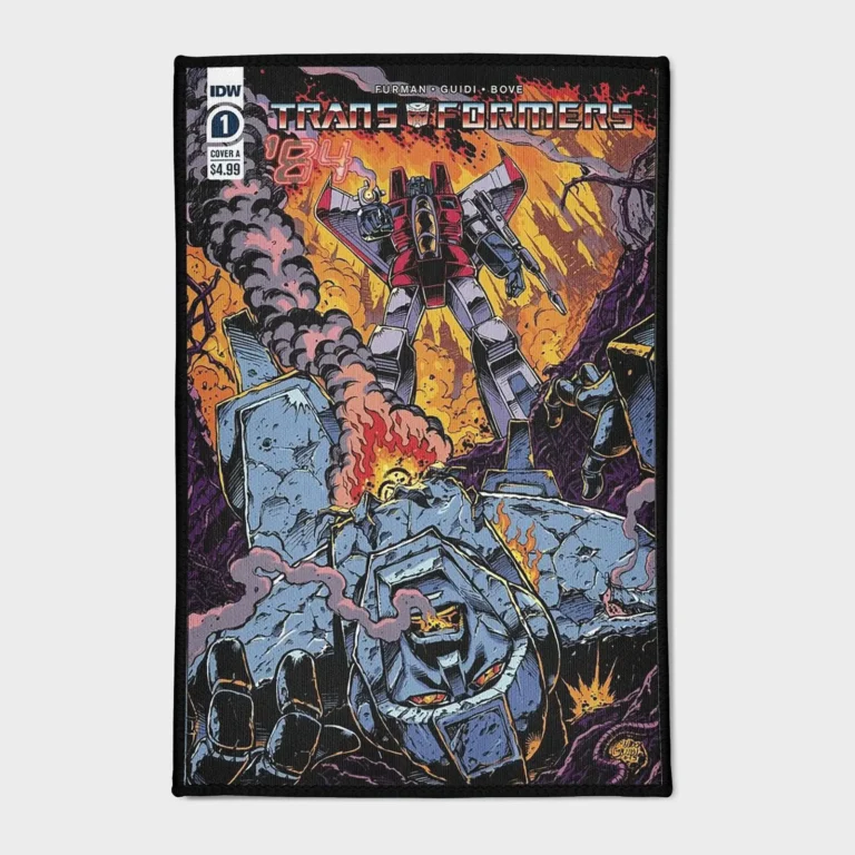 Step into the world of robots with this cool Trans Robot rug. Ideal for kids' rooms or gaming setups, it adds a fun and futuristic vibe, making it a perfect addition for young fans of robots and science fiction.