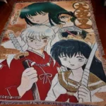 Inuyasha Comic Book Cover Anime Woven Tapestry Throw Blanket – Vintage Wall Rug, Cool Room Decor, Perfect Gift - Image 6