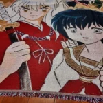 Inuyasha Comic Book Cover Anime Woven Tapestry Throw Blanket – Vintage Wall Rug, Cool Room Decor, Perfect Gift - Image 7