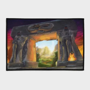 Unleash the power of the *Dark Portal* with this epic Warcraft rug. Ideal for boys' rooms or gaming setups, it adds a fierce, battle-ready atmosphere to any space, perfect for fans of the *Warcraft* universe.
