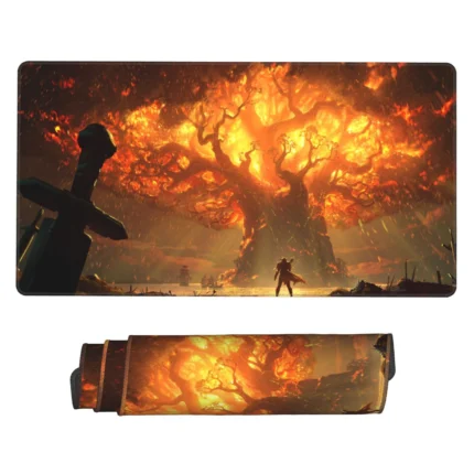 This World of Warcraft Yggdrasill mouse pad is a unique desk mat, great for gamers, fantasy fans, or otaku-themed setups. A perfect collectible gift.