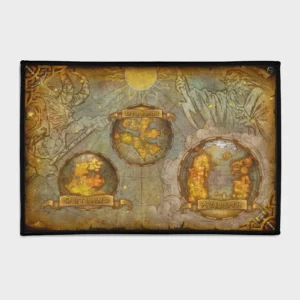 Step into the world of *World of Warcraft* with this map rug. Perfect for game rooms or as a fan gift for Azeroth lovers, it’s a detailed and iconic rug that brings the epic MMORPG universe into your home.
