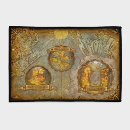 Step into the world of *World of Warcraft* with this map rug. Perfect for game rooms or as a fan gift for Azeroth lovers, it’s a detailed and iconic rug that brings the epic MMORPG universe into your home.