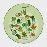 Fun and whimsical, this Korok round rug brings the magic of the forest to your gaming room or nature-inspired decor. Perfect for fans of *The Legend of Zelda*, it adds a unique touch to any space with its playful design.