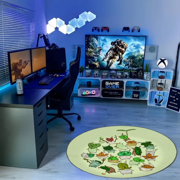 Korok Round Rug – Fun Forest Rug for Gaming Room or Nature Decor - Image 3