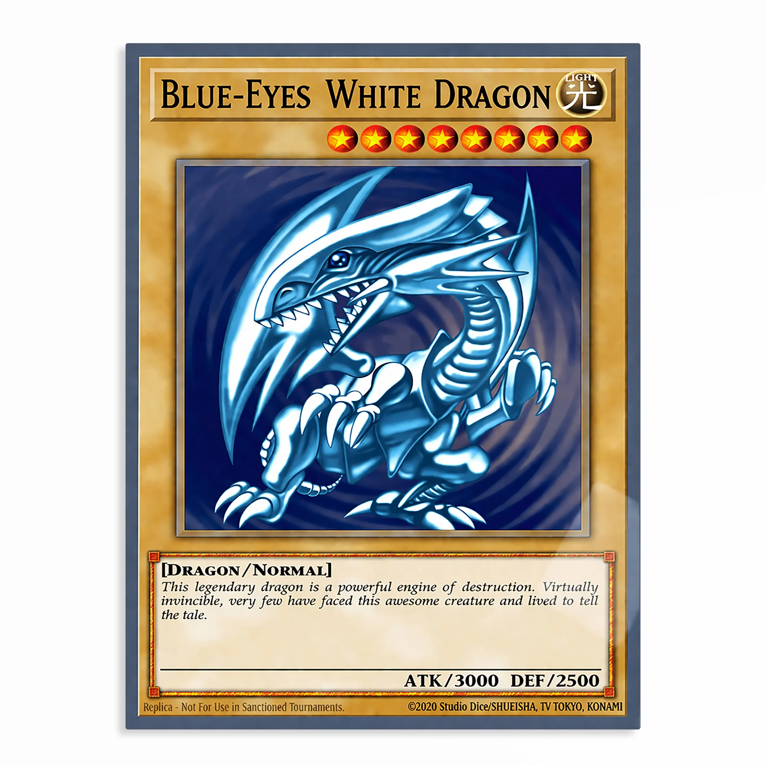 YGO Blue Eyes White Dragon Metal Poster