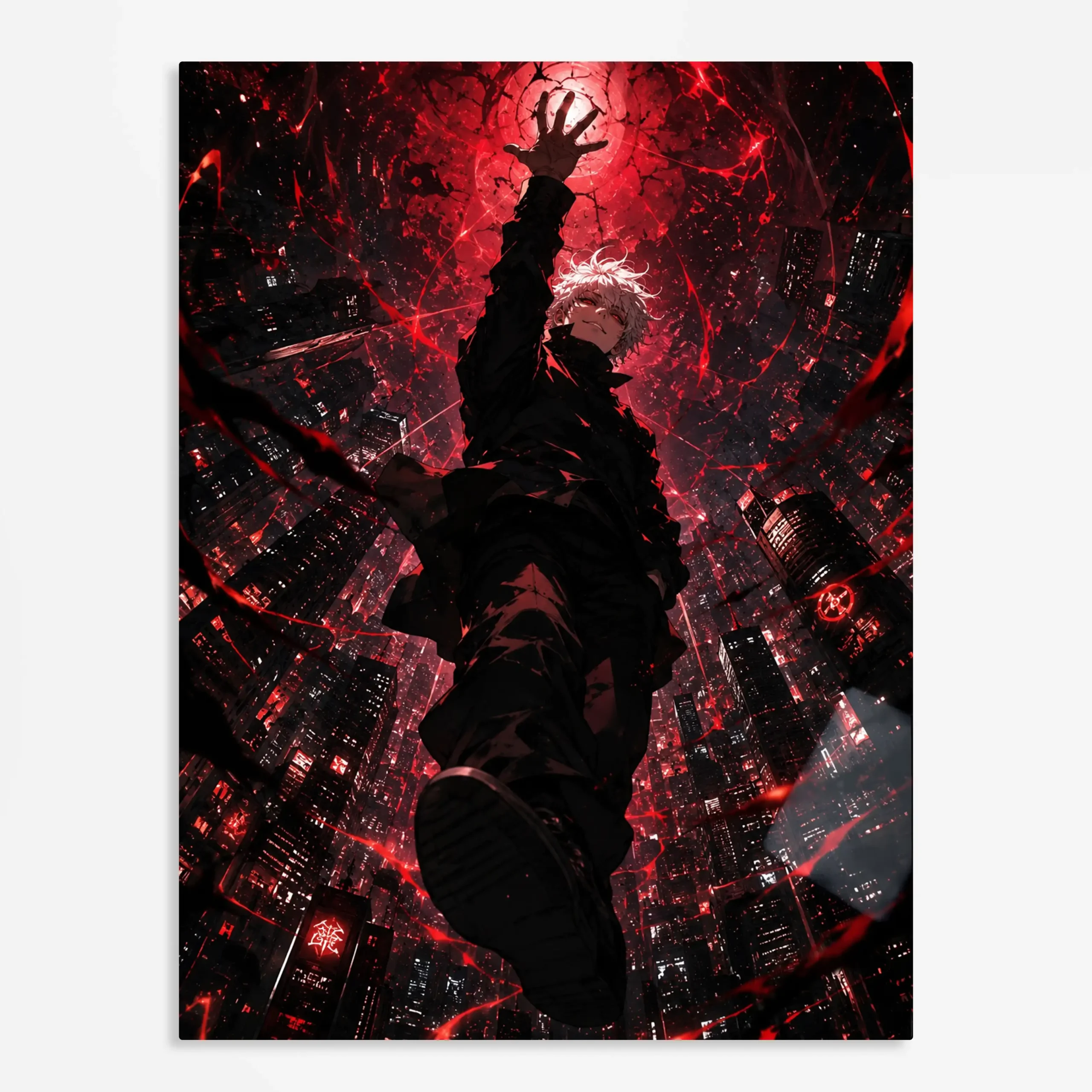 anime metal poster (142) s1 Anime
Metal Poster Wall Art Decor - White Hair Blindfold Sorcerer - C - Image 1