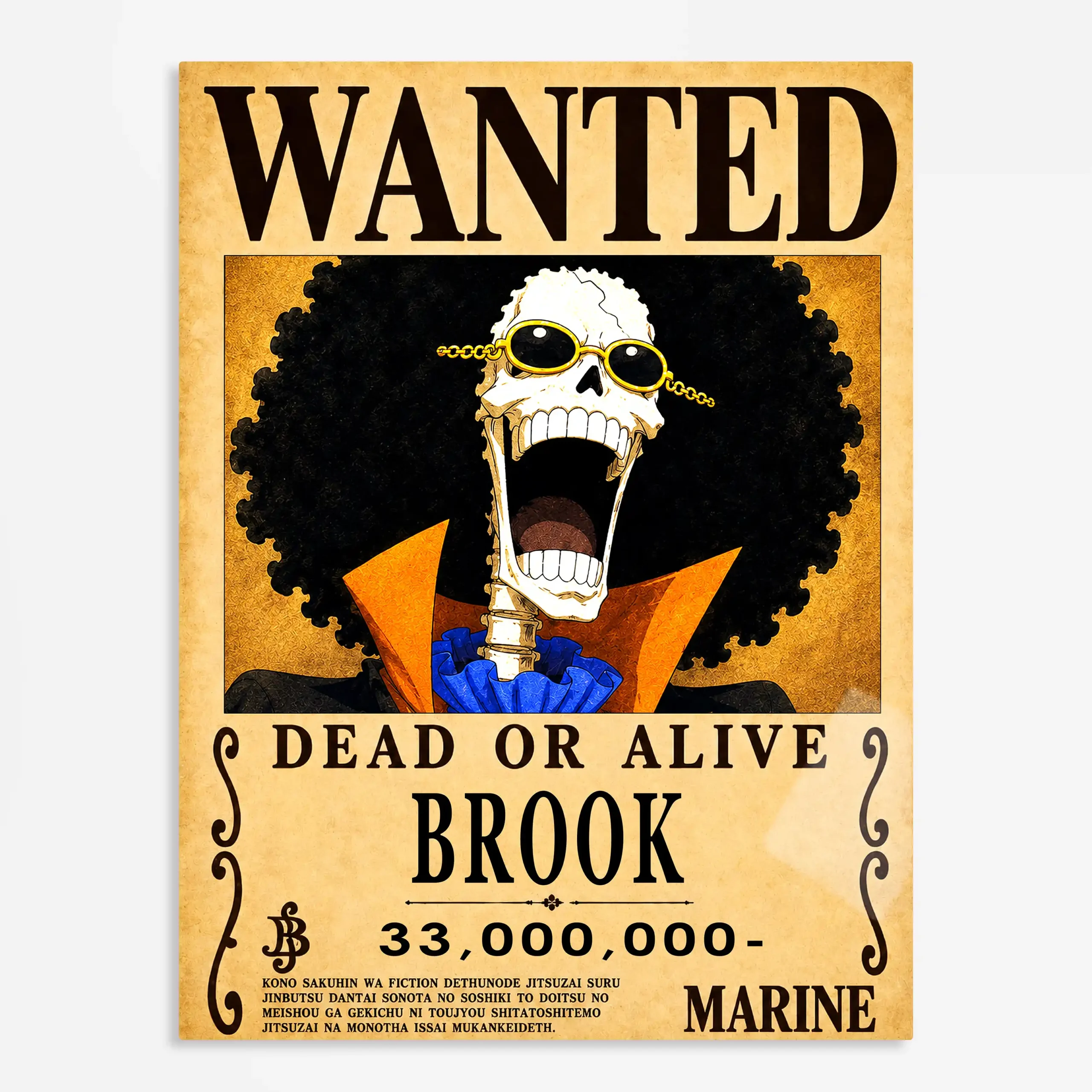 anime metal poster (165) s1 Anime Metal Poster Wall Art
Decor - Skeleton Musician Wanted - Image 1