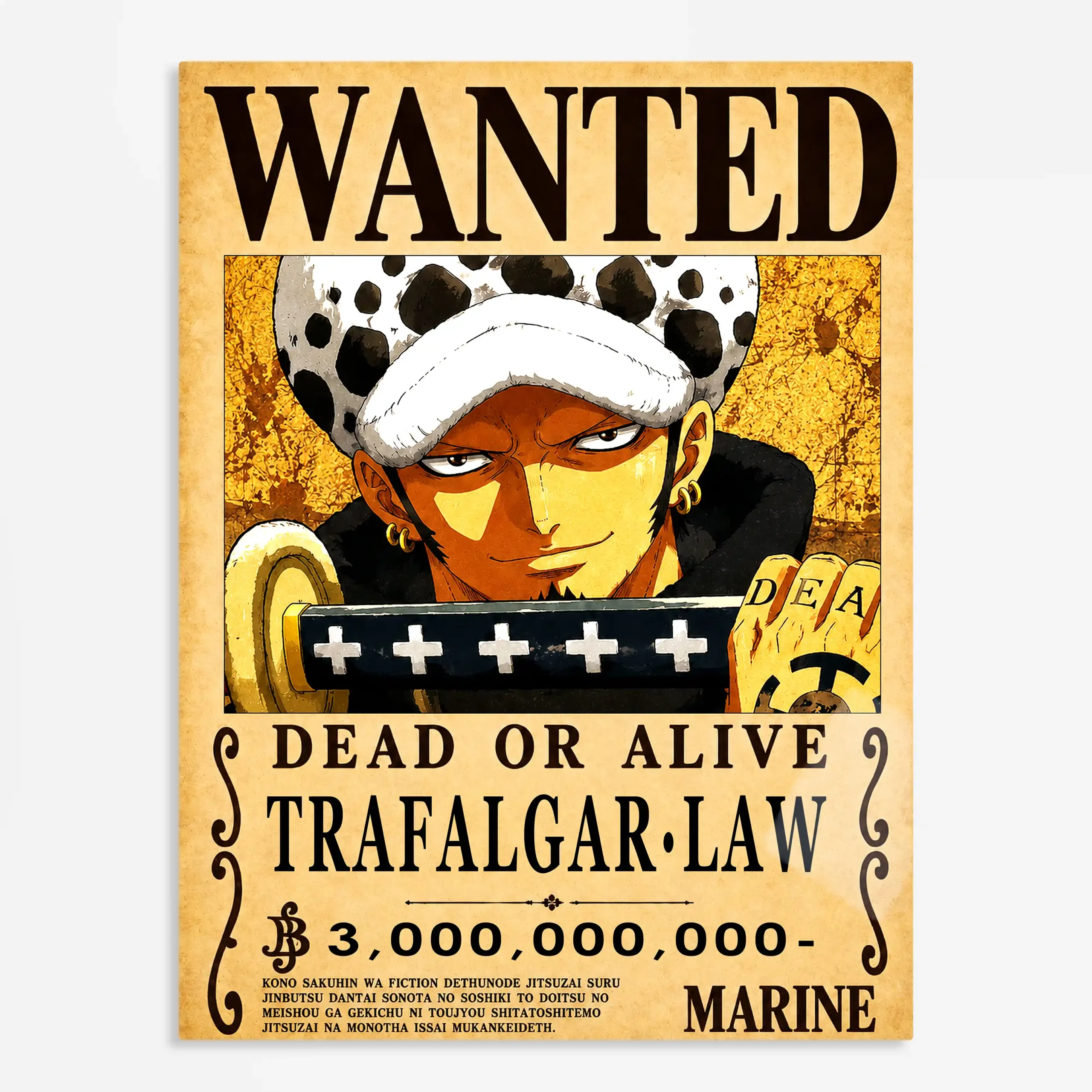 anime metal poster (170) s1 Anime
Metal Poster Wall Art Decor - Surgeon Pirate Wanted - Image 1