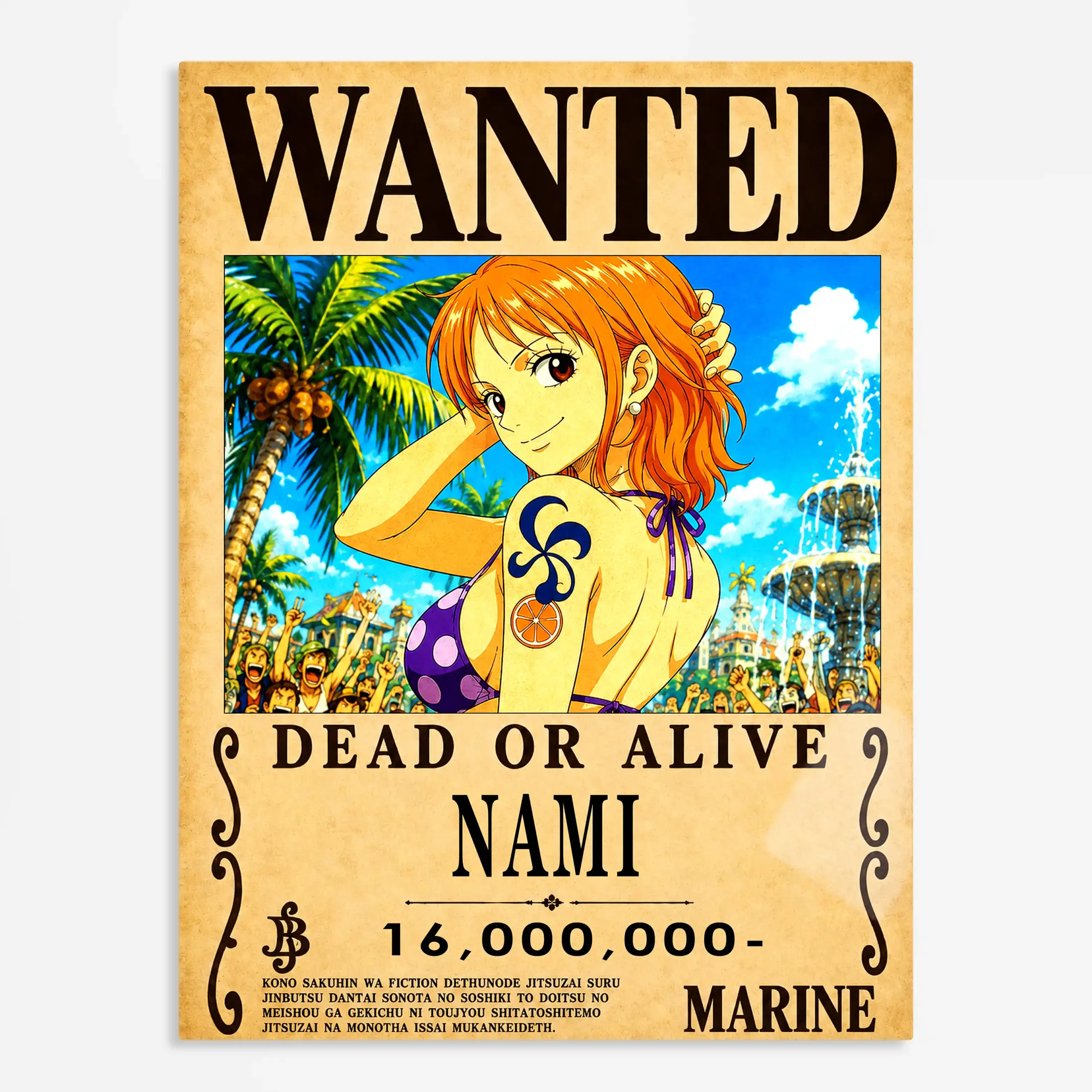 anime metal poster (172) s1 Anime
Metal Poster Wall Art Decor - Navigator Pirate Wanted - Image 1