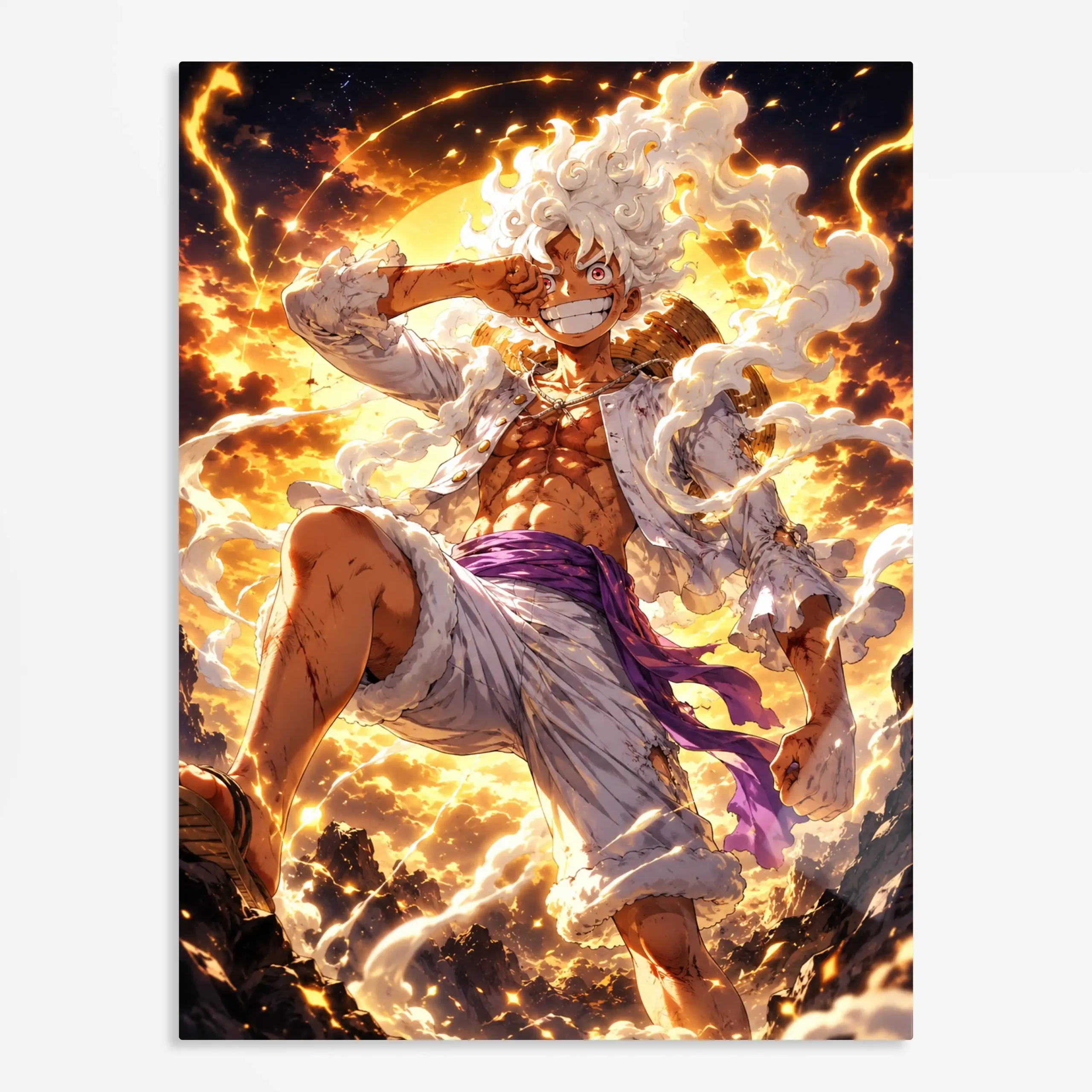 anime metal poster (177) s1 Anime Metal Poster Wall Art
Decor - White Hair Pirate Fan - B - Image 1