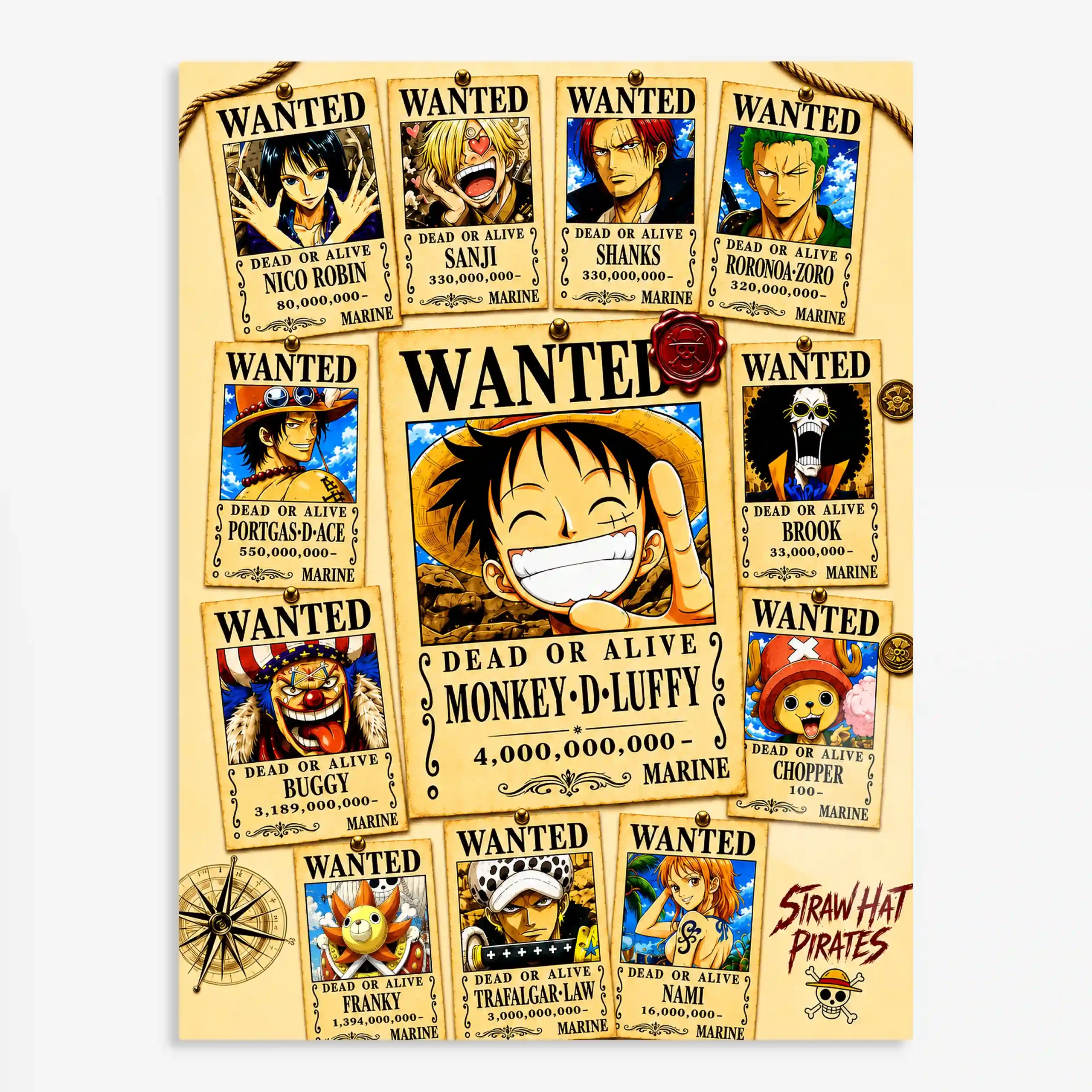 anime metal poster (185) s1 Anime Metal Poster Wall Art
Decor - Pirate Wanted Poster - Image 1