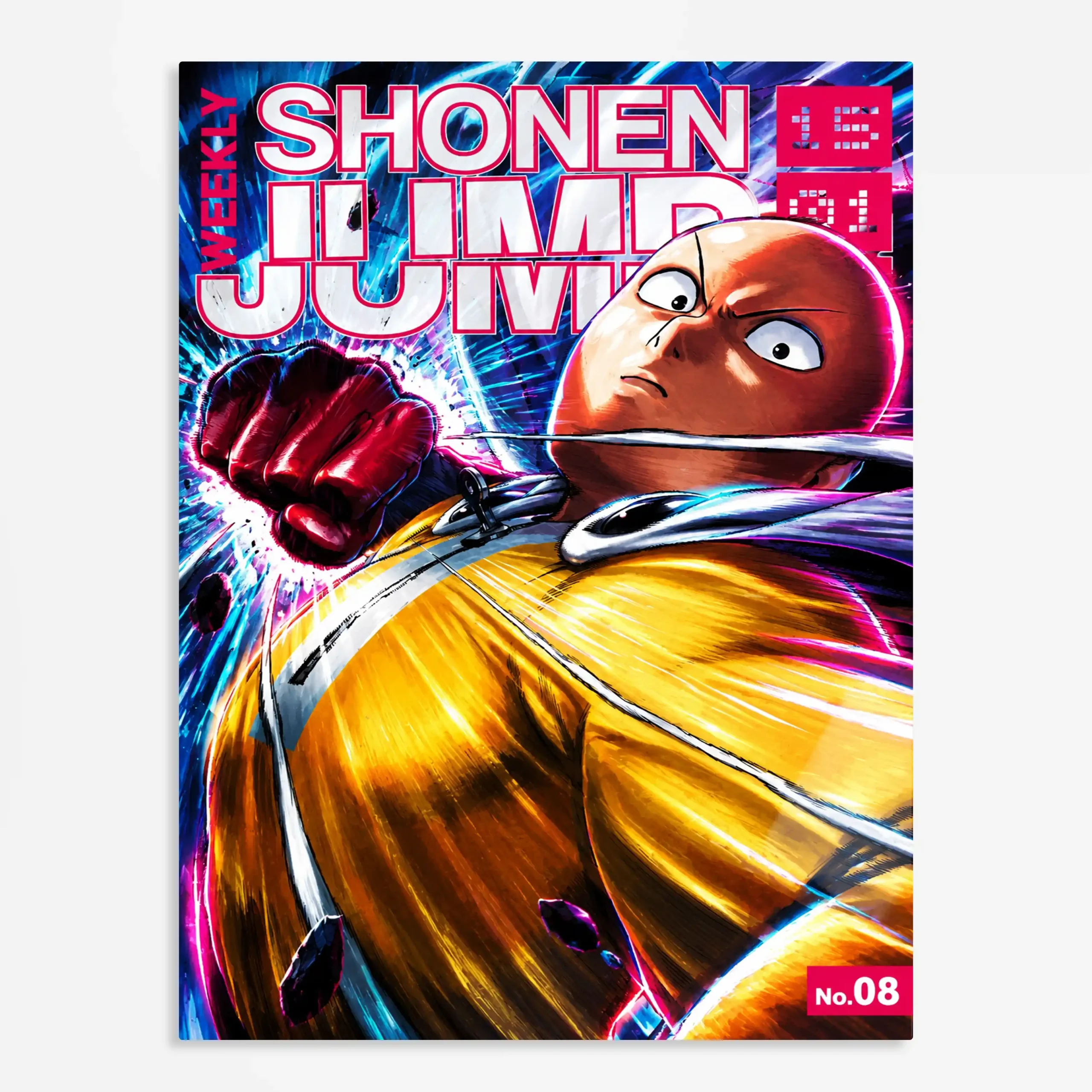 anime metal poster (187) s1 Anime Metal Poster Wall Art
Decor - Bald Superhero Punch - A - Image 1