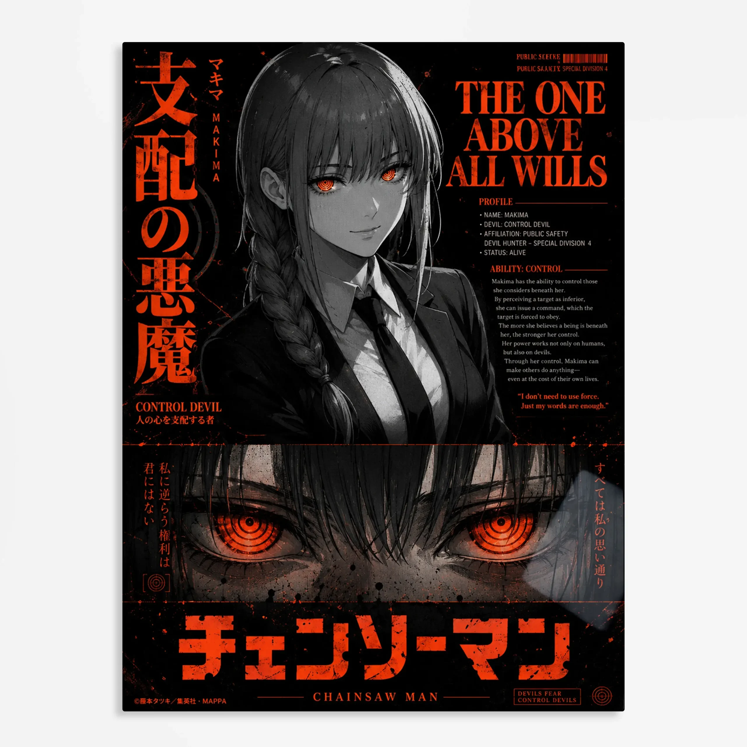 anime metal poster (19) s1 Anime Metal Poster Wall Art
Decor - Control Devil Girl - A - Image 1