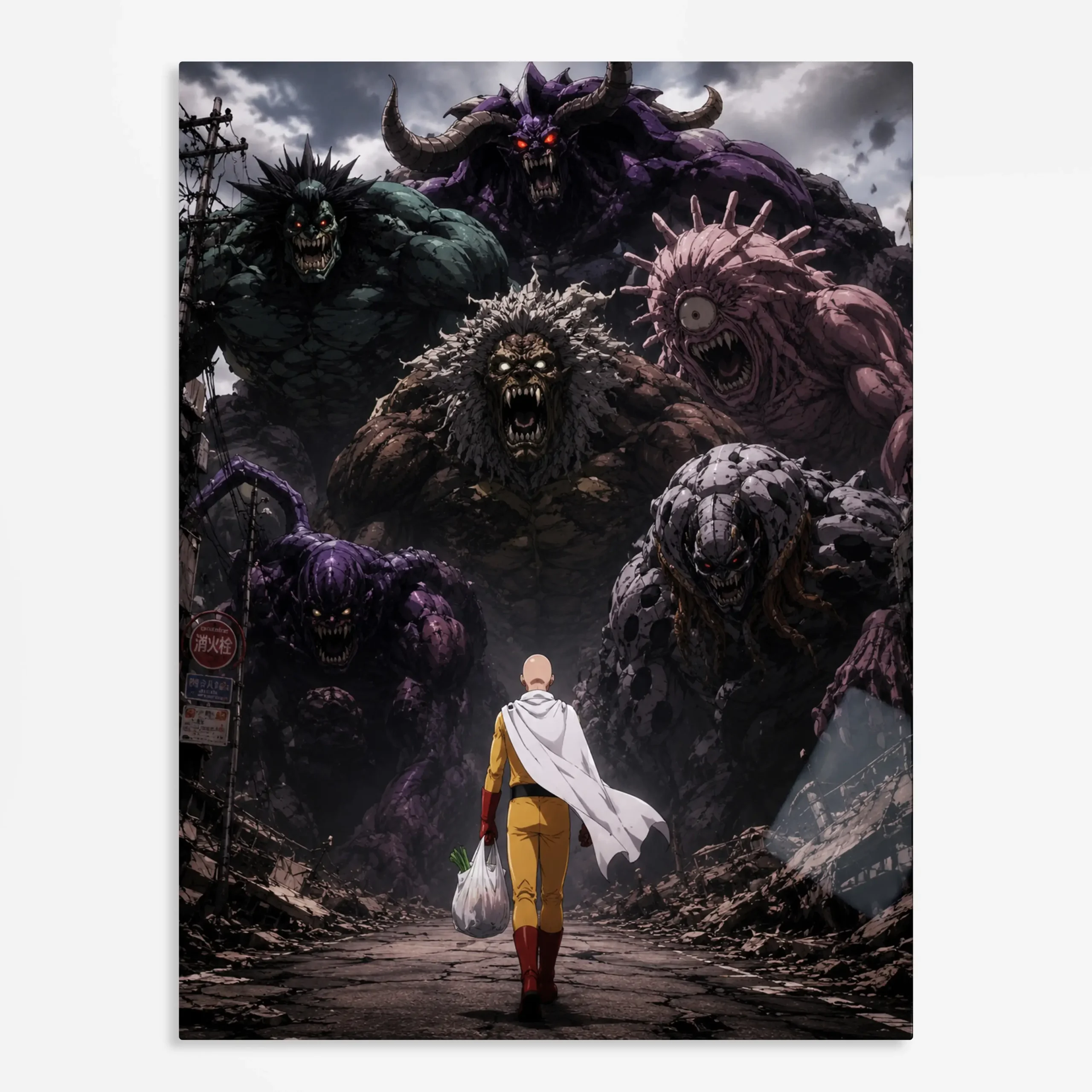 anime metal poster (190) s1 Anime
Metal Poster Wall Art Decor - Bald Superhero Punch - D - Image 1