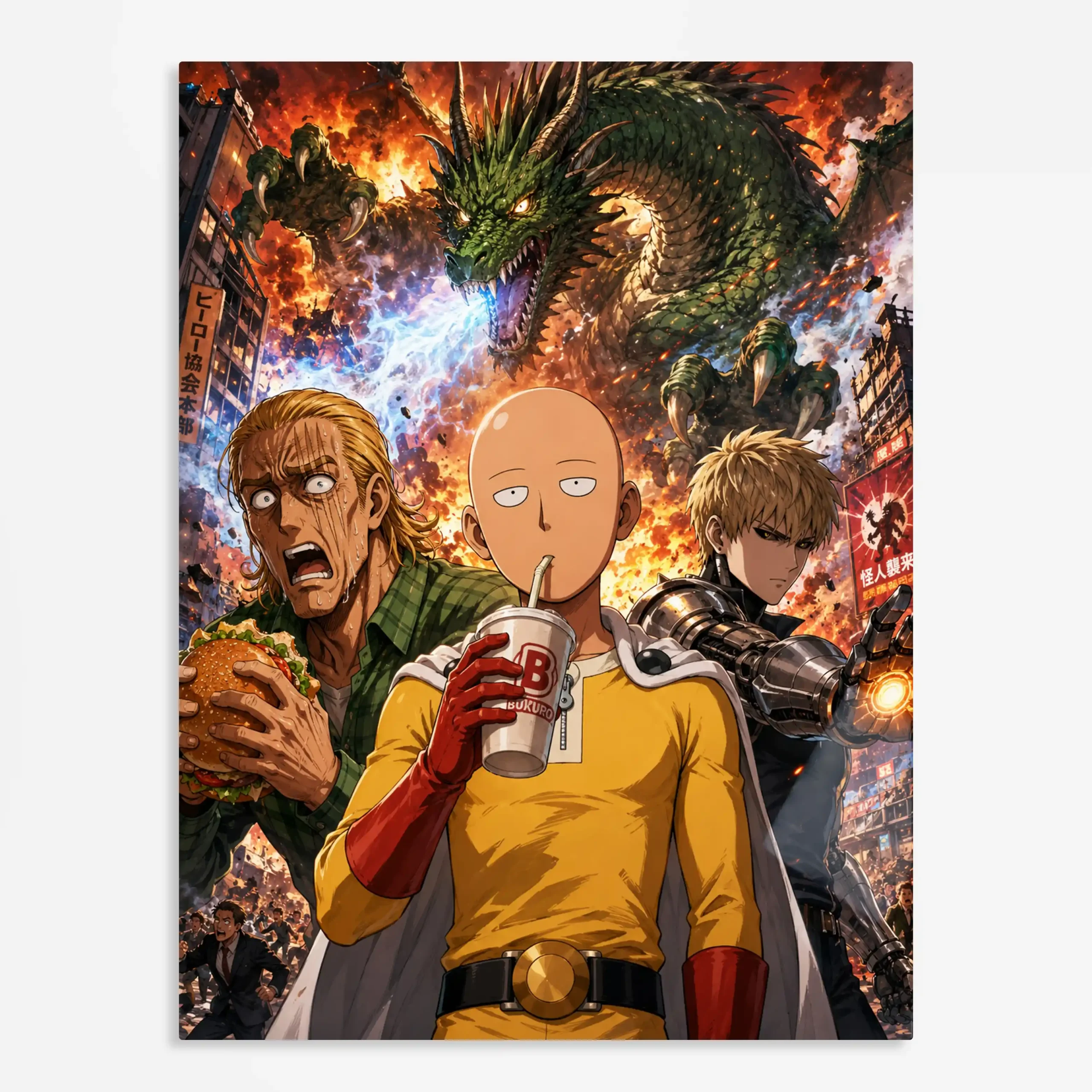 anime metal poster (191) s1 Anime Metal Poster Wall Art
Decor - Bald Superhero Punch - E - Image 1