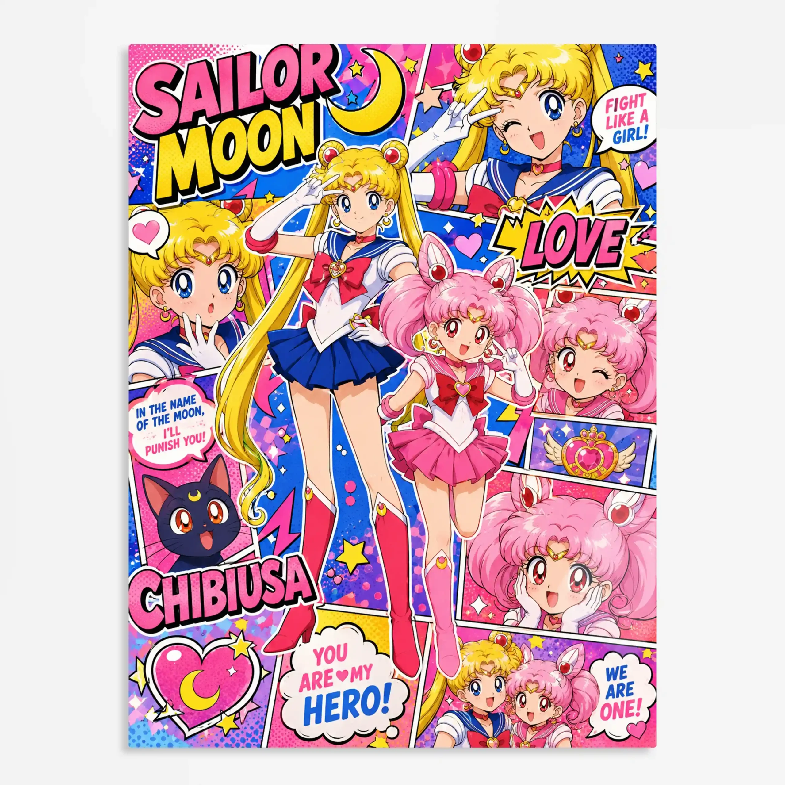 anime metal poster (207) s1 Anime Metal Poster Wall Art
Decor - Moon Magic Girl - A - Image 1