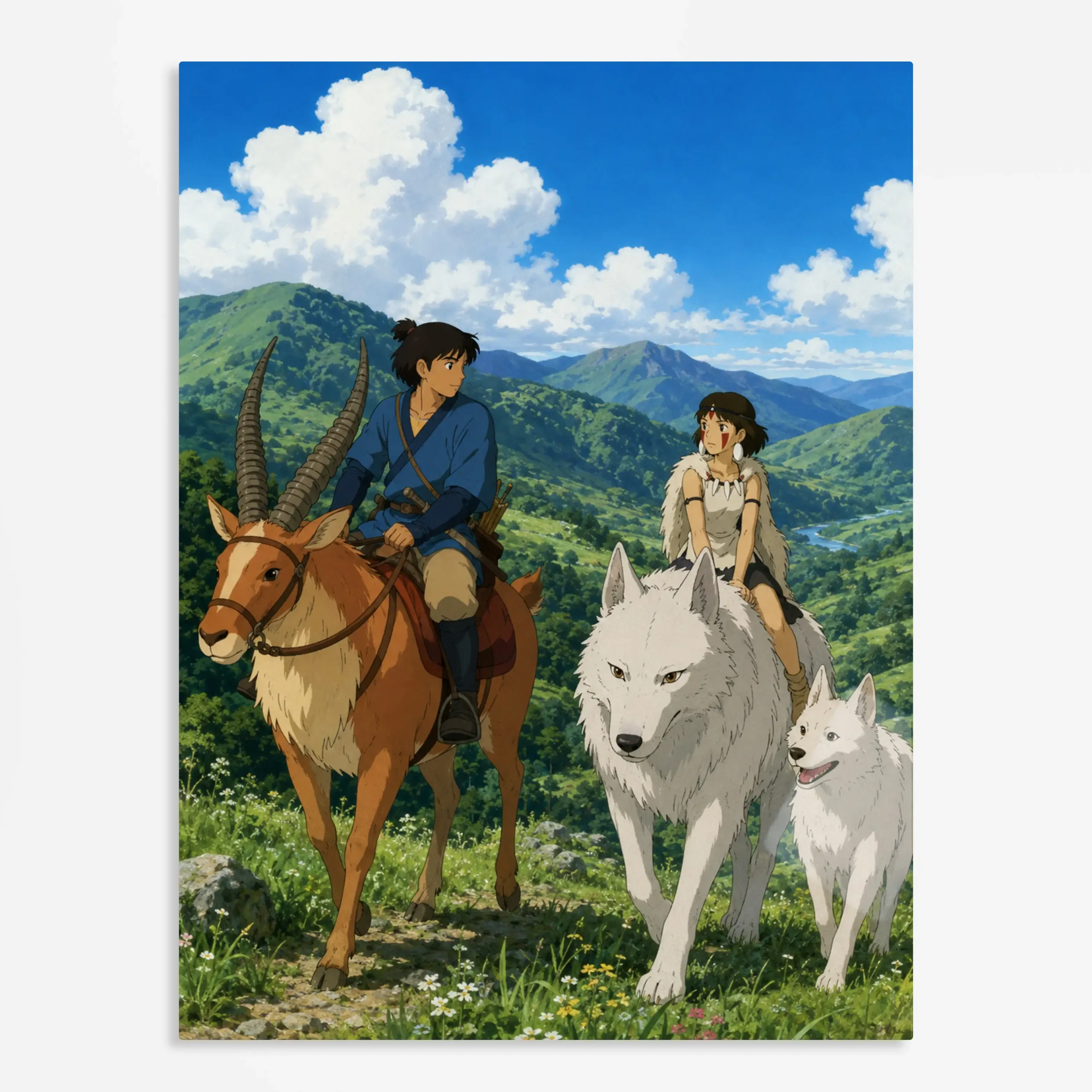 anime metal poster (234) s1 Anime Metal Poster Wall Art
Decor - Forest Spirit Princess - Image 1