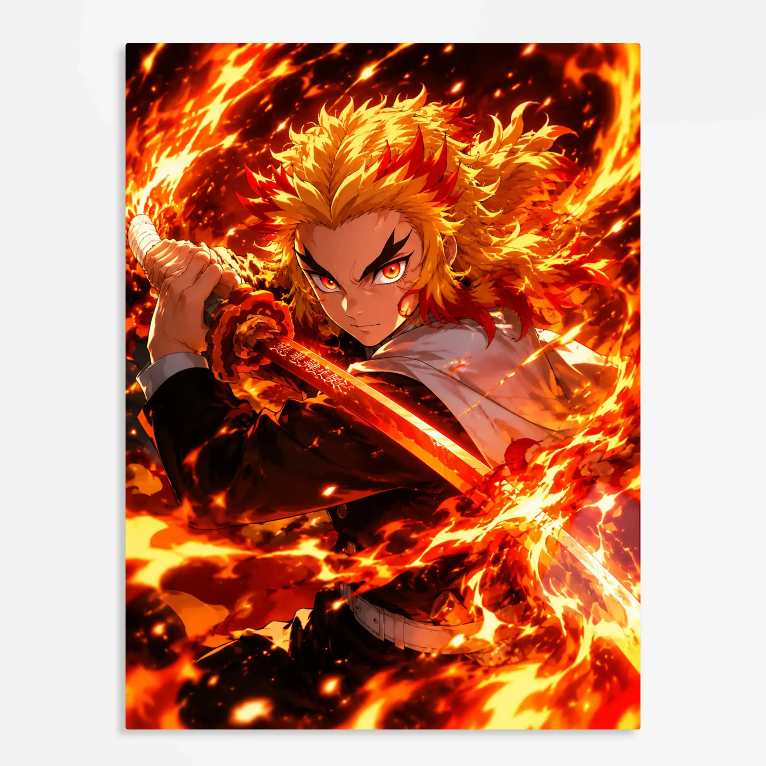 anime metal poster (46) s1 Anime
Metal Poster Wall Art Decor - Flame Sword Hero - A - Image 1