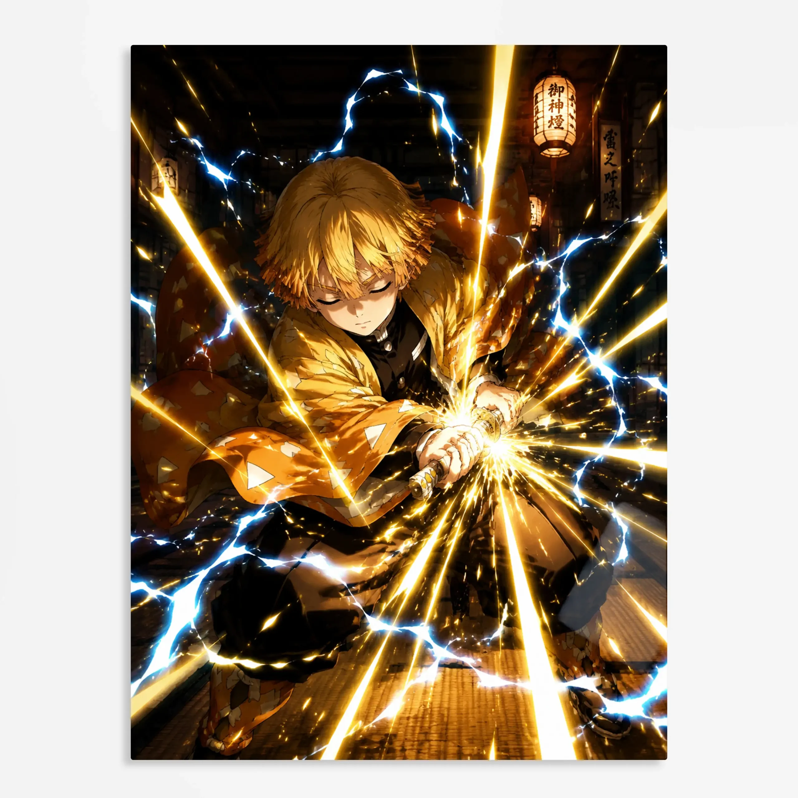 anime metal poster (49) s1 Anime Metal Poster Wall Art
Decor - Thunder Sword Fighter - A - Image 1