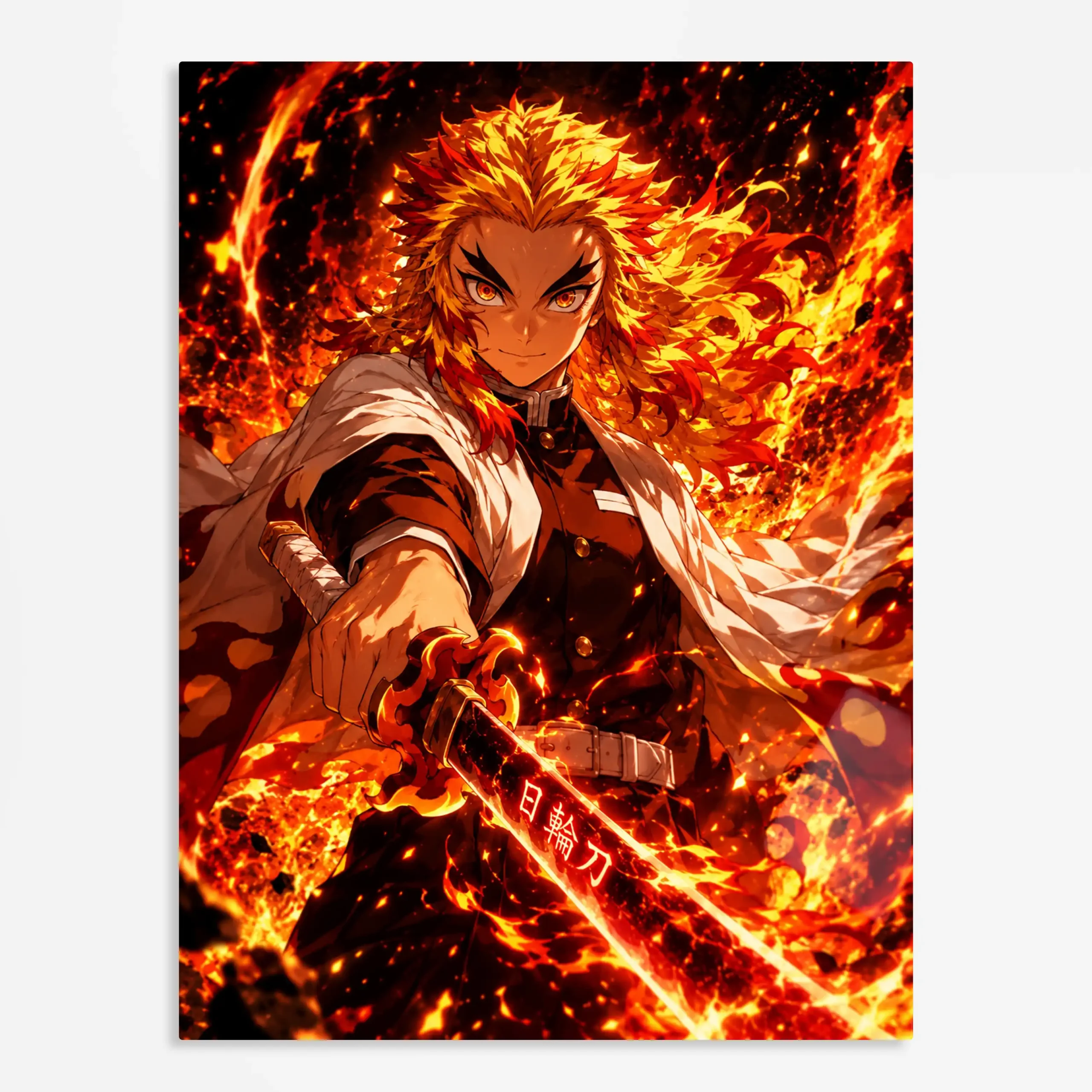 anime metal poster (57) s1 Anime Metal Poster Wall Art
Decor - Flame Sword Hero - B - Image 1