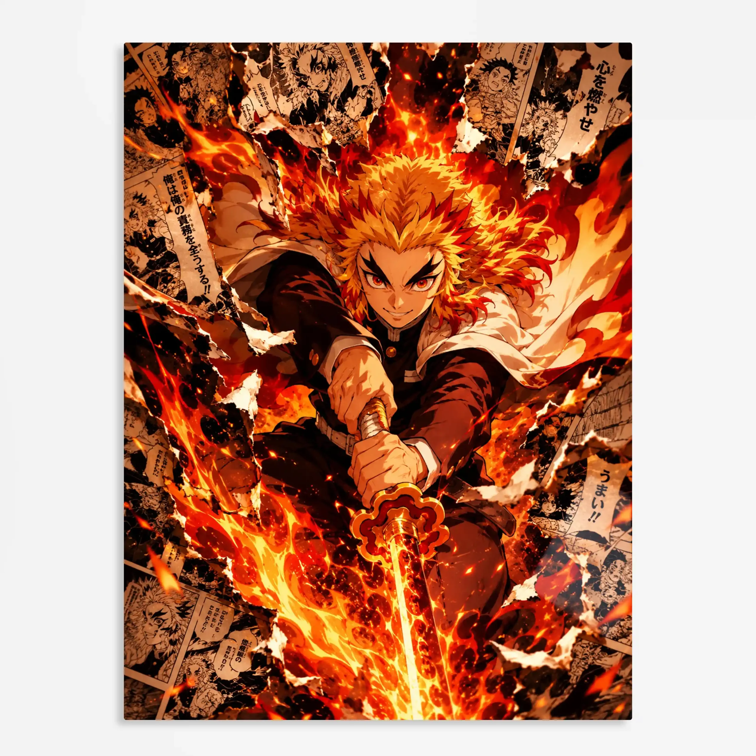 anime metal poster (58) s1 Anime
Metal Poster Wall Art Decor - Flame Sword Hero - C - Image 1