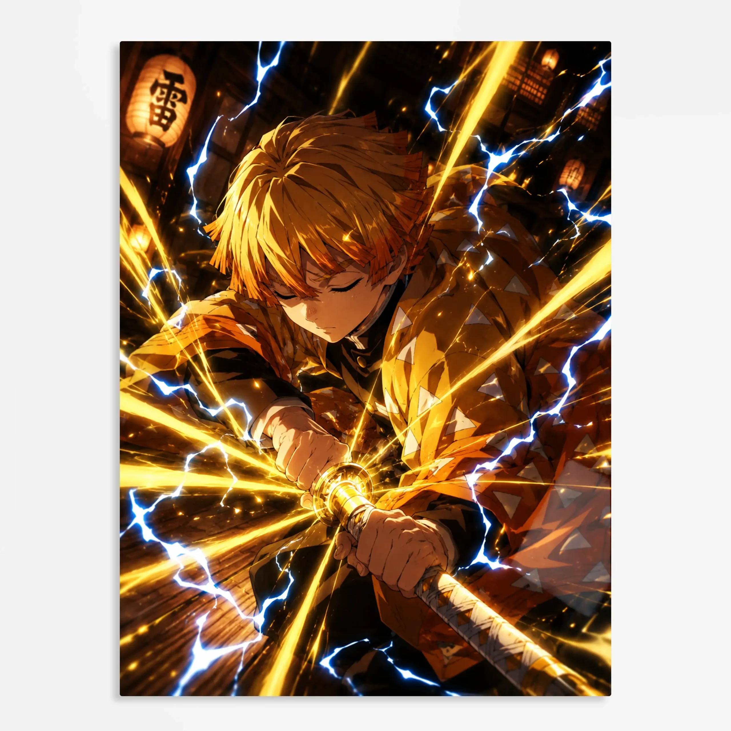 anime metal poster (63) s1 Anime Metal Poster Wall Art
Decor - Thunder Sword Fighter - B - Image 1
