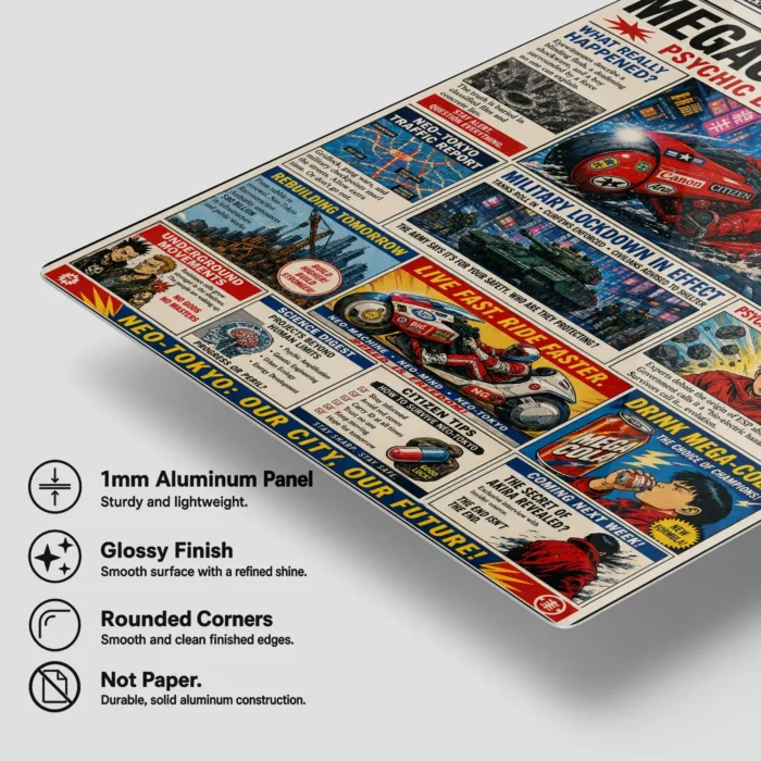 Neo City Newspaper
  Metal Poster Wall Decor - Image 5