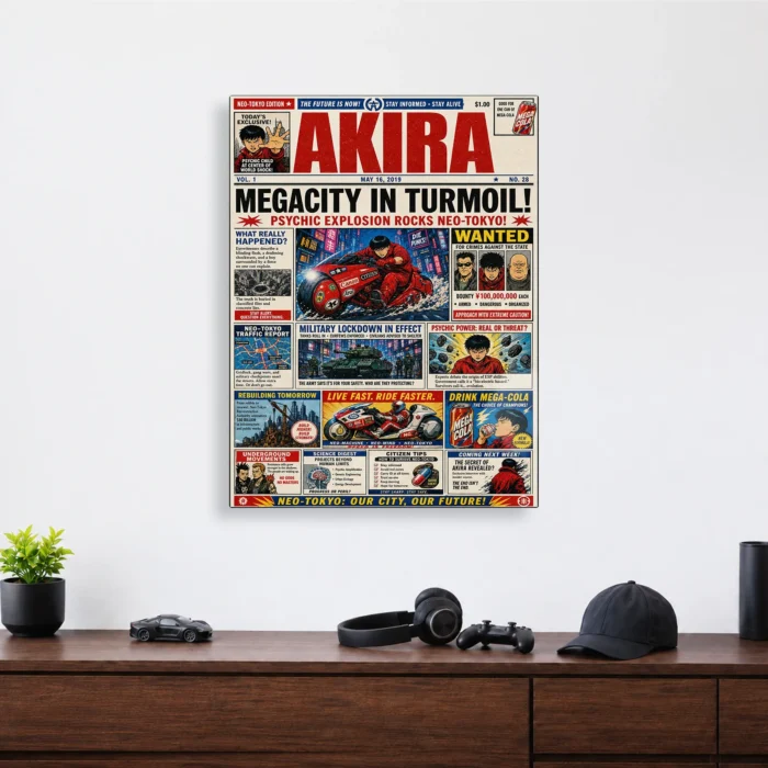 Neo City Newspaper
  Metal Poster Wall Decor - Image 3