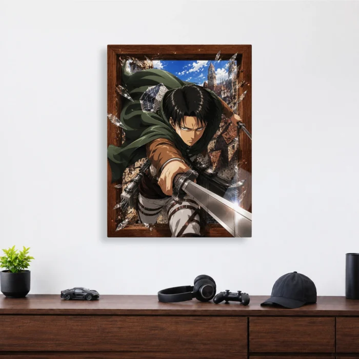 AOT Levi Ackerman Metal Poster Wall
  Decor - B - Image 3