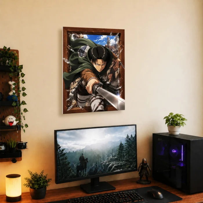AOT Levi Ackerman Metal Poster Wall
  Decor - B - Image 4
